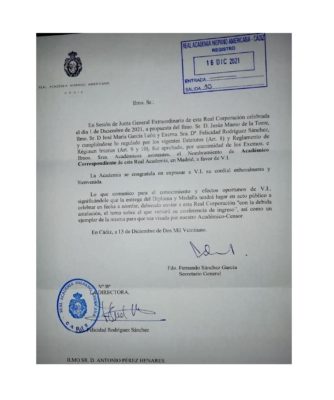 Es un honor para nuestra Asociación que nuestro presidente, Antonio Pérez Henares, haya sido nombrado ACADÉMICO de la Real Academia Hispanoamericana de las Ciencias, Artes y Letras. Los asociados aplaudimos este nombramiento, le felicitamos de corazón, y nos sentimos muy orgullosos de poder aprender de él cada día. ¡A por más éxitos! 